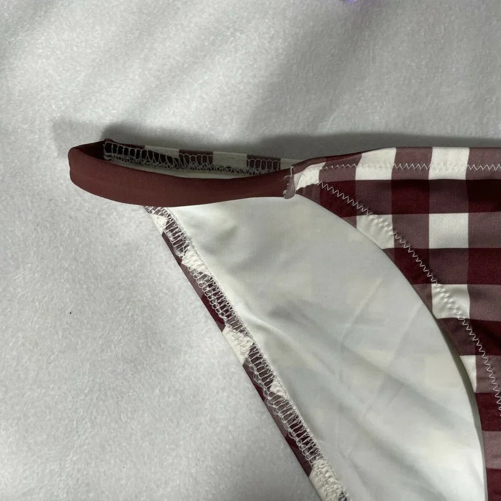 NEW‎ $88 Solid & Striped Gingham Bikini Bottoms